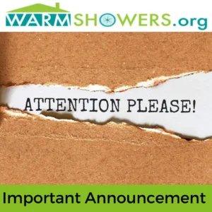 Warmshowers Important Announcement