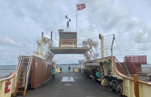 Image of a ferry boat taken from the deck