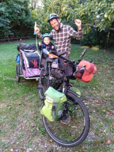 A Dad and a Boy Creating Memories on the Road
