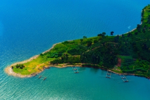 Aerial view of a beautiful peninsula