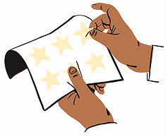 Picking off star stickers