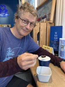 A man eating 
