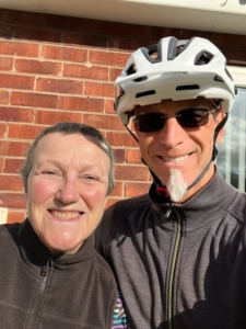 Man and woman smiling